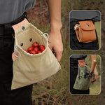 Leather & Waxed Canvas Pouch