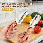 😍Wooden-Handled Stainless Steel Sharp Peeler