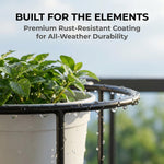 No-Drill Railing Plant Hanger – Snap-On Balcony Planter Holder for Pots, Deck & Fence