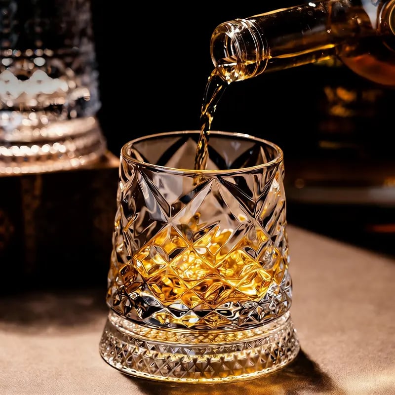 🎁Luxury 360° Spinning Crystal Glass