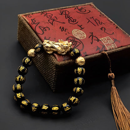 🔥🎉DIYSTAR Pi Xiu Obsidian Bracelet – Unlock Wealth & Attract Good Fortune