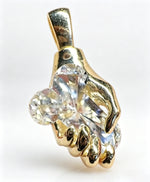 ✨The Hand of Fortune Diamond Pendant – 14K Gold / 925 Sterling Silver