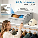 🧢 Baseball Cap Storage Box – Dust-Proof Design & Clear Viewing Window