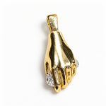✨The Hand of Fortune Diamond Pendant – 14K Gold / 925 Sterling Silver
