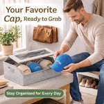 🧢 Baseball Cap Storage Box – Dust-Proof Design & Clear Viewing Window